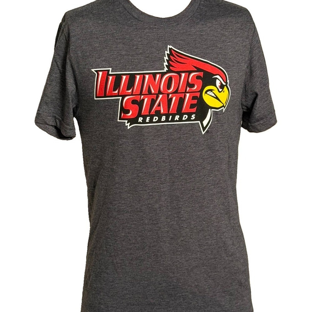 Illinois State Redbirds Cyansoft Light Gray Men's T-shirt Men's Small